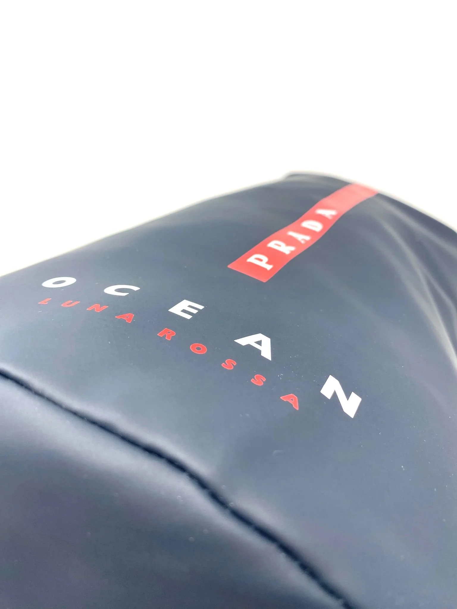 Prada Beauty Ocean Luna Rossa Waterproof Roll Top Dry Bag Backpack Black/Navy (VIP Gift)