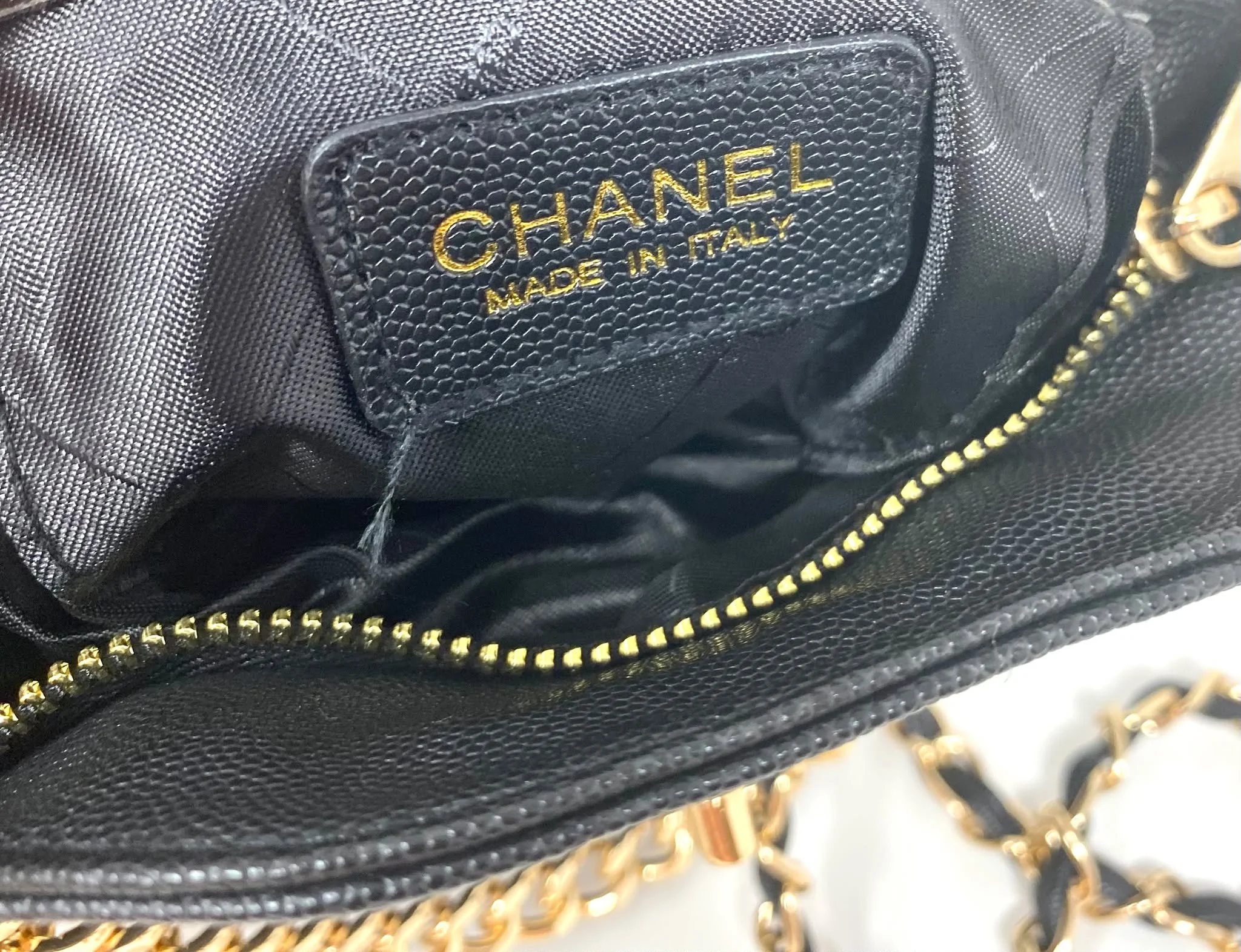 CHANEL Beauty Black Quilted Bucket Crossbody Bag , VIP Gift with Box, Made in Italy