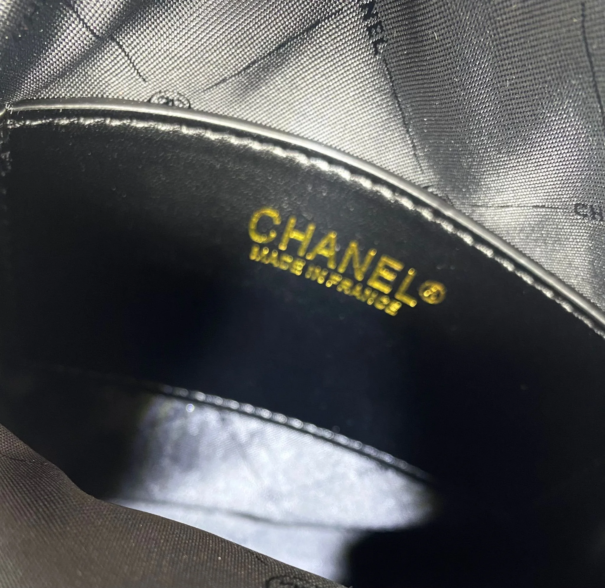 CHANEL Black Quilted Beauty Makeup Bag on Chain VIP Gift With Box Made in France