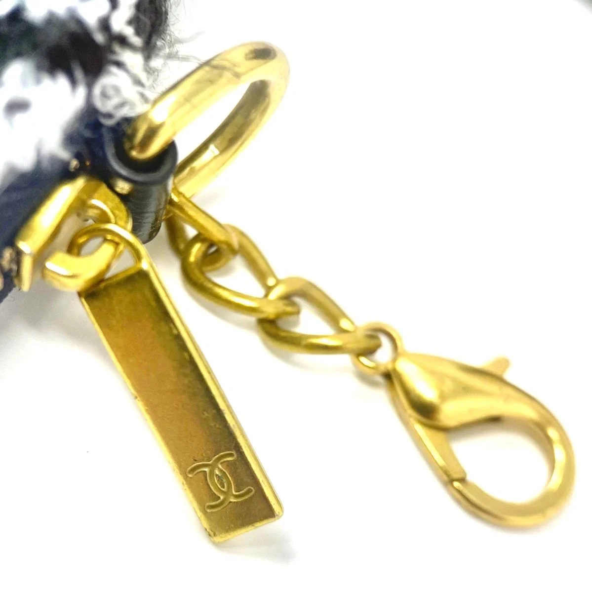 CHANEL Beauty Black Wax Leather-Like Makeup Bag on Chain + Tweed Pouch Set (VIP Gift)  Phone Bag and Purse With Logo Box