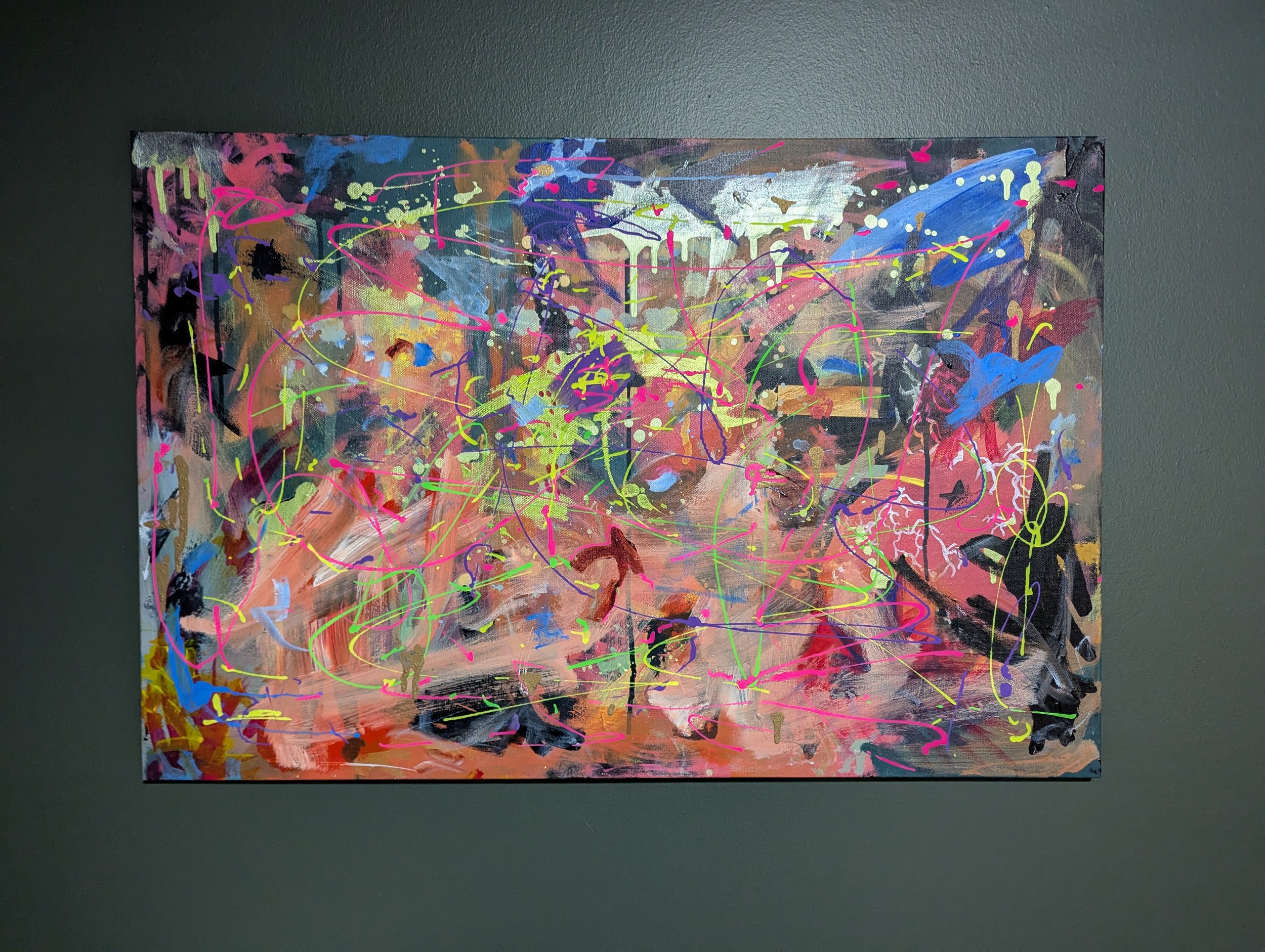 Abstract painting on canvas