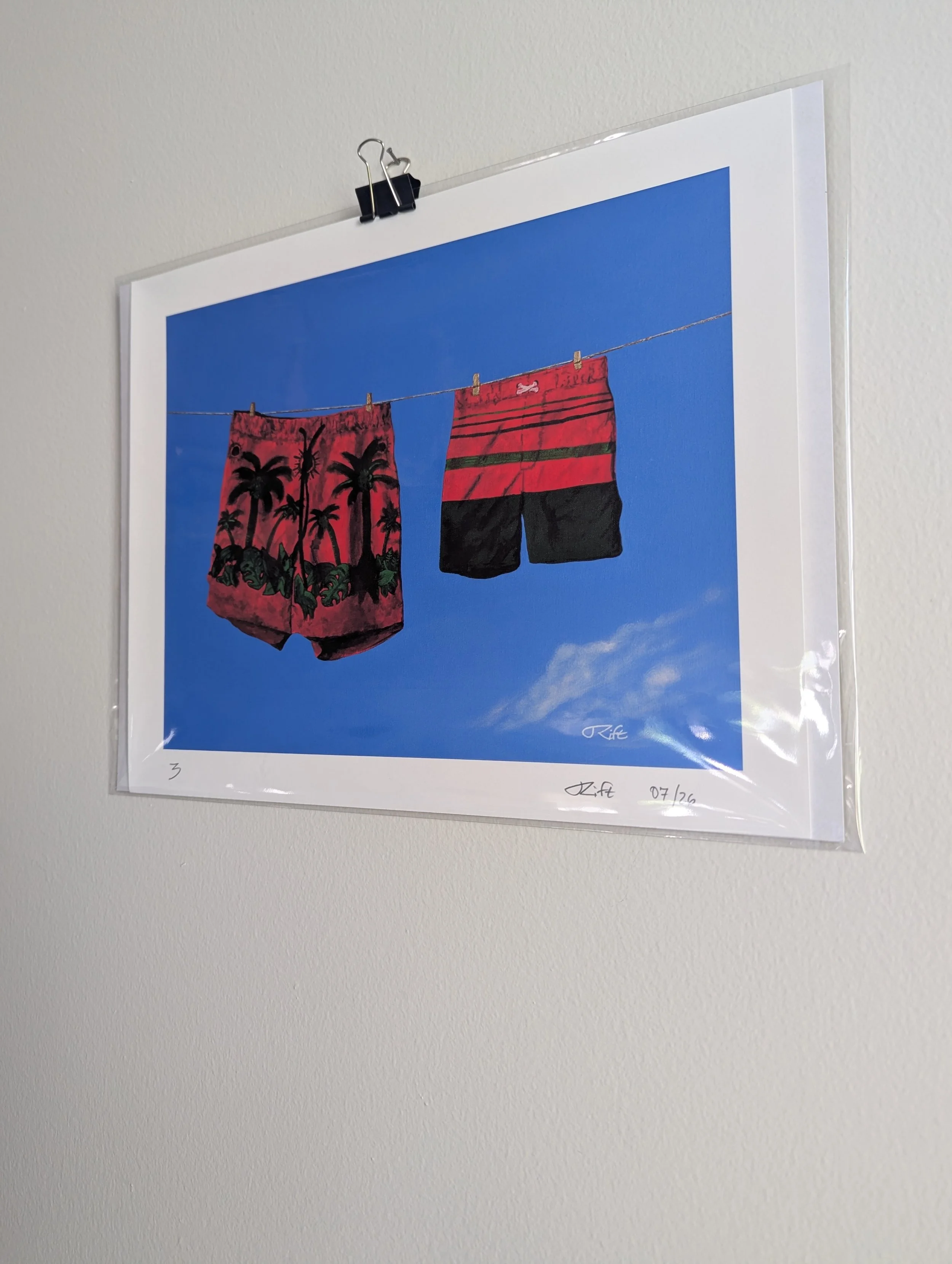 swimsuits hanging on a line print2