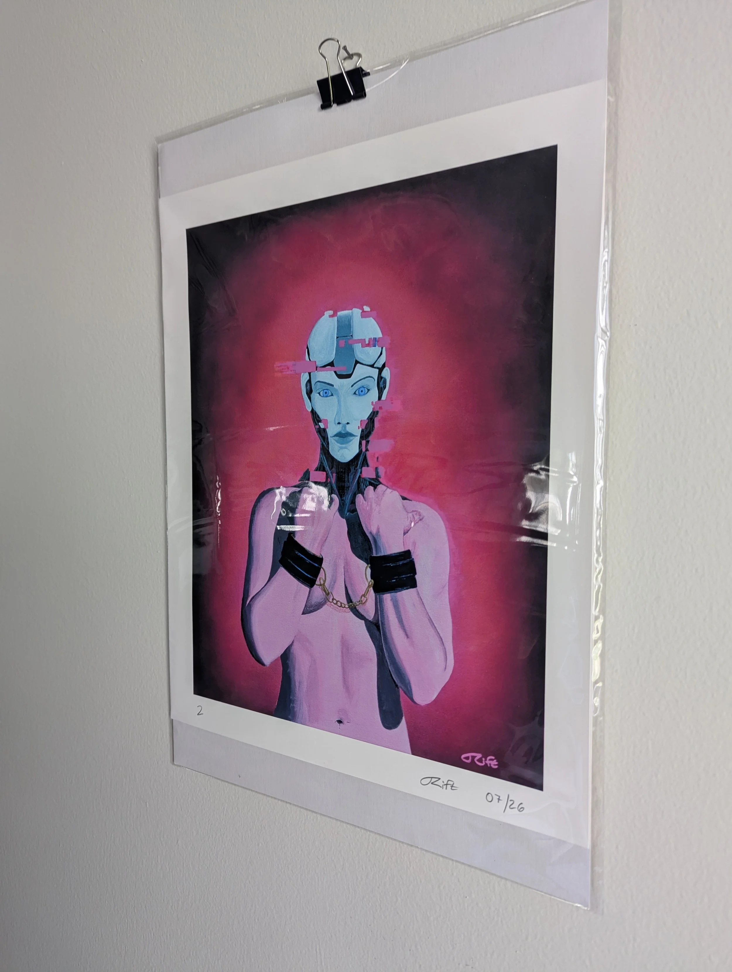 female robot in handcuffs print2