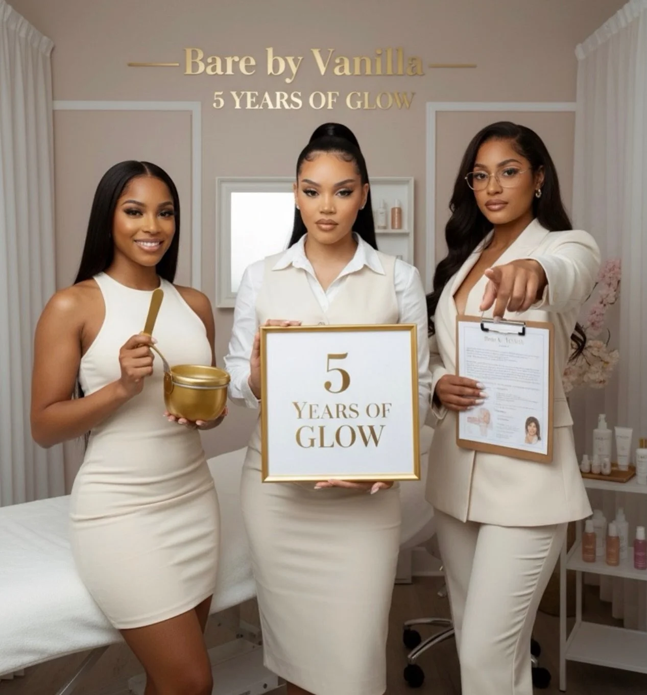 ✨ Celebrating 5 years of beauty, confidence, and self-care! ✨ Thank you to every client, friend, and supporter who's been part of my journey. Here's to many more years of glowing together 🥂🍾