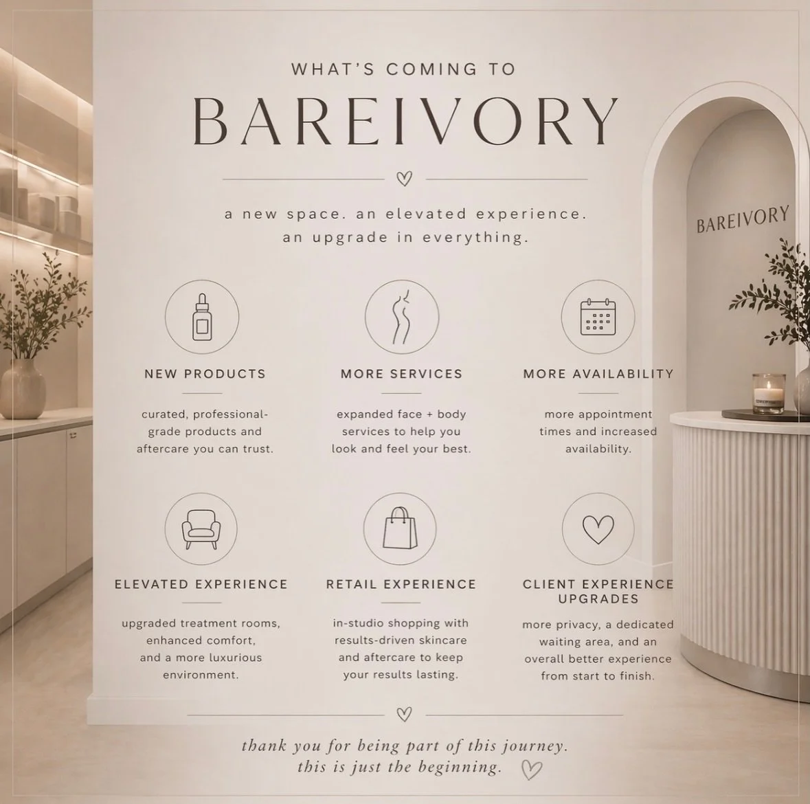 what&rsquo;s coming to BareIvory&hellip;

more availability
new services
curated products

a more elevated, private experience from start to finish

this is just the beginning 🤍

Bronx, NY
Summer 2026