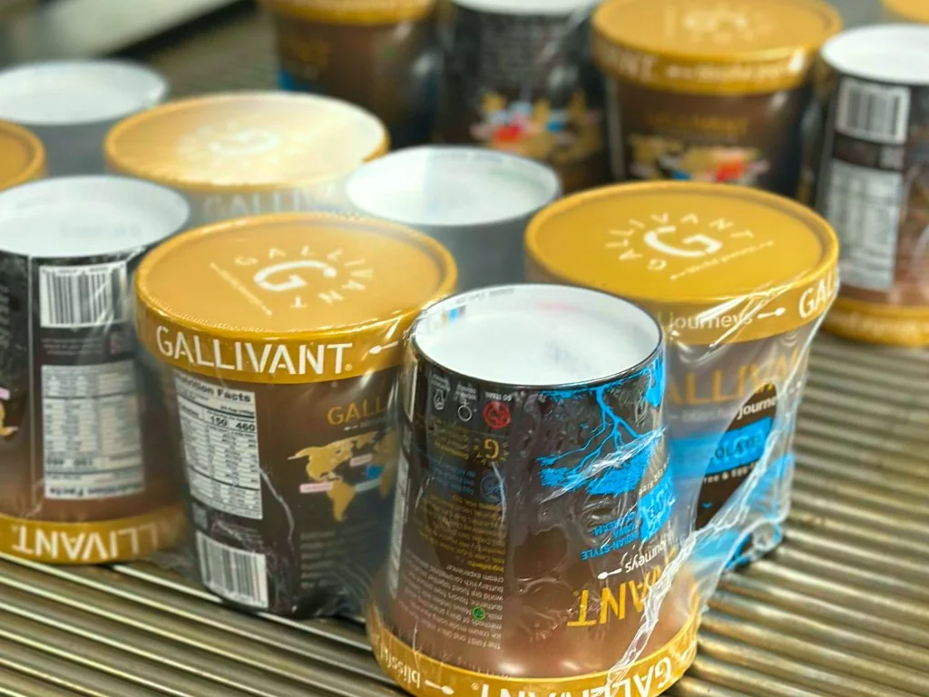 Pints packed for distribution