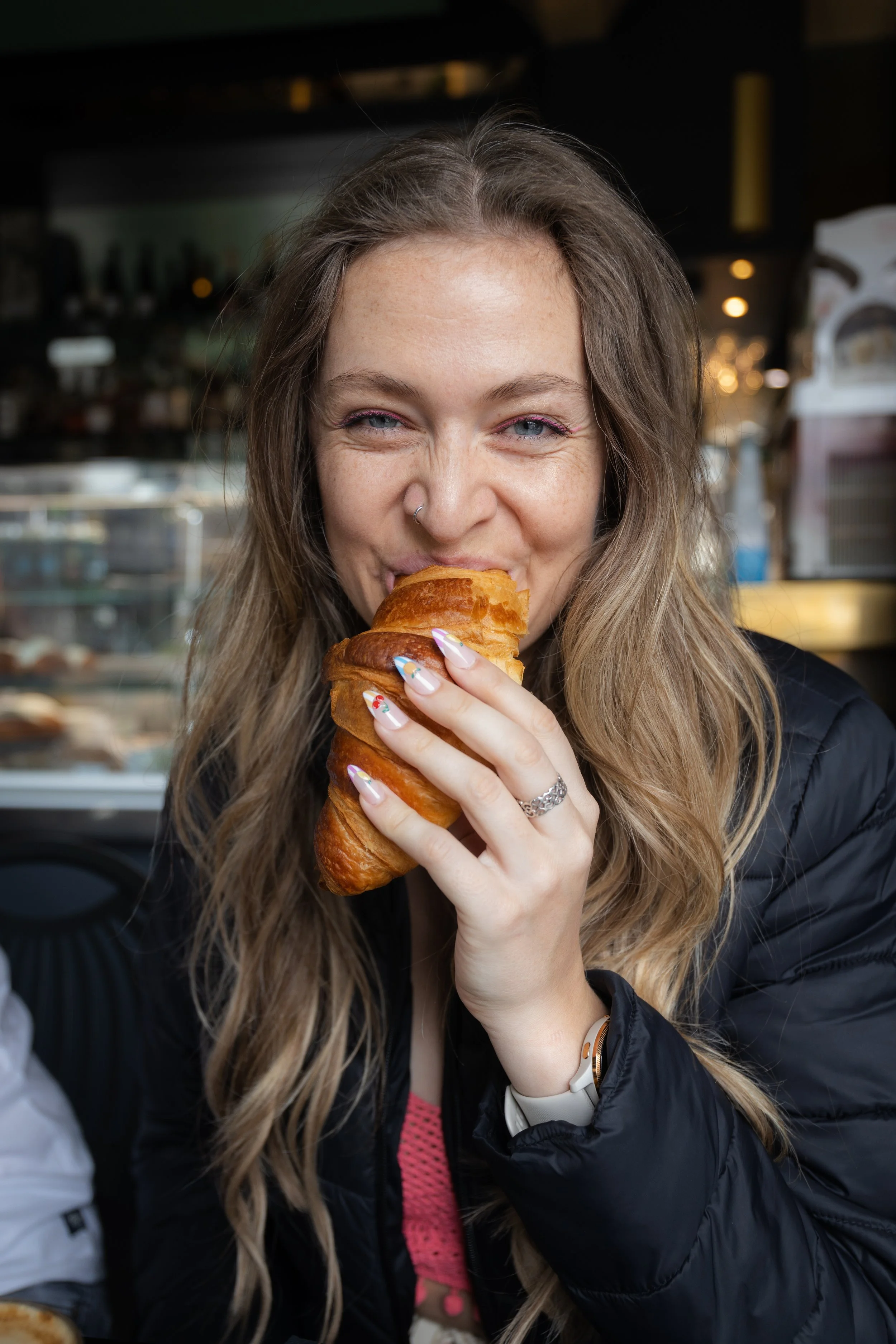 Louise Parker, UK country pop singer-songwriter, during a candid moment before live gigs in Essex, reflecting the lifestyle of a touring artist