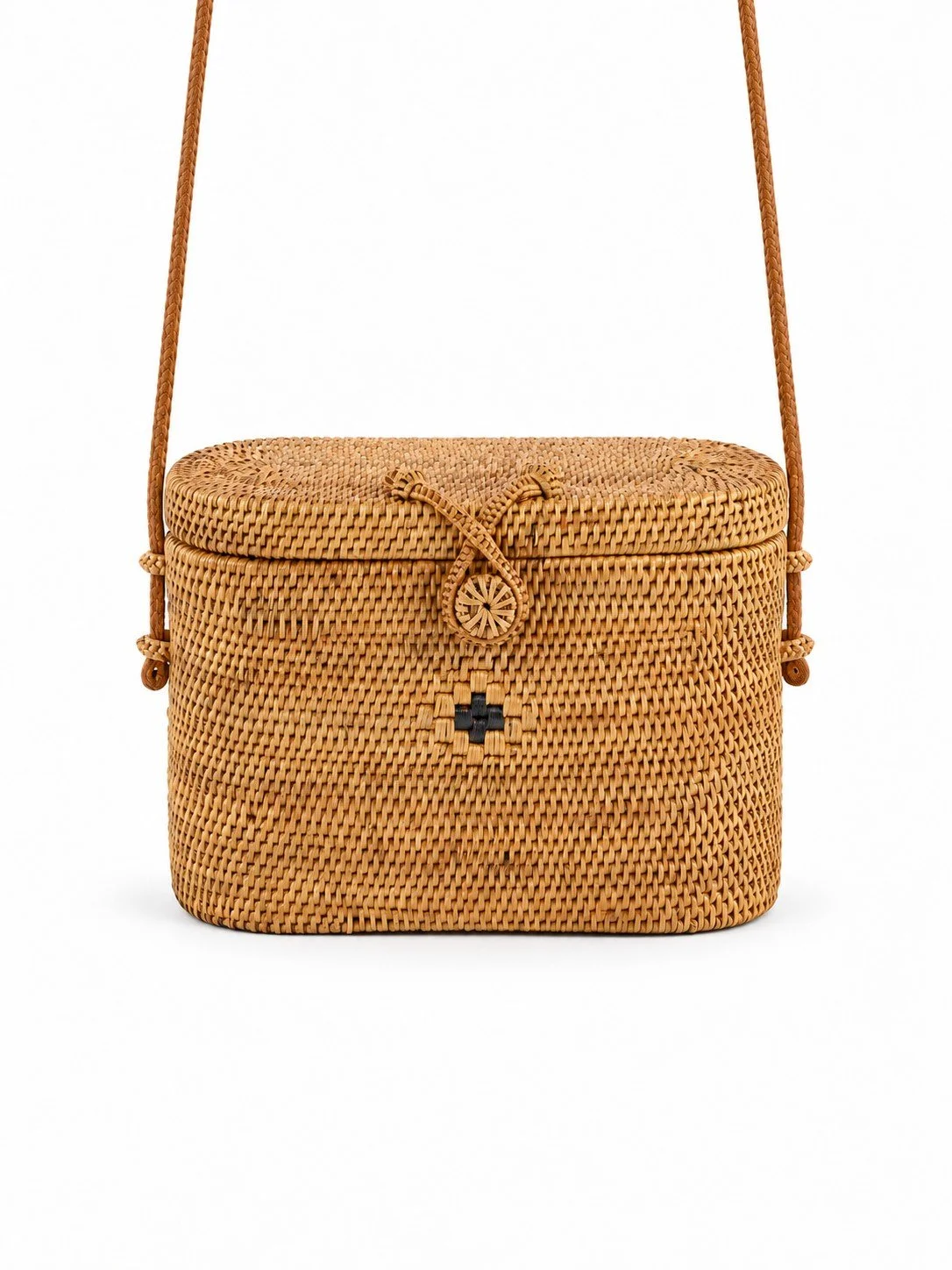 Clutch & Go - Mini Oval Rattan Crossbody