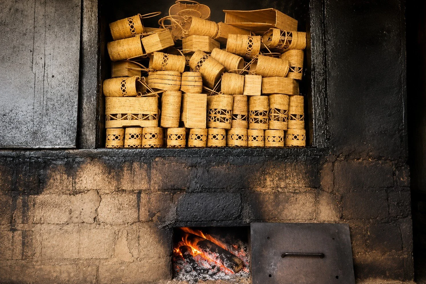 Shiva Urban bags are slowly smoked over burning coconut husks.