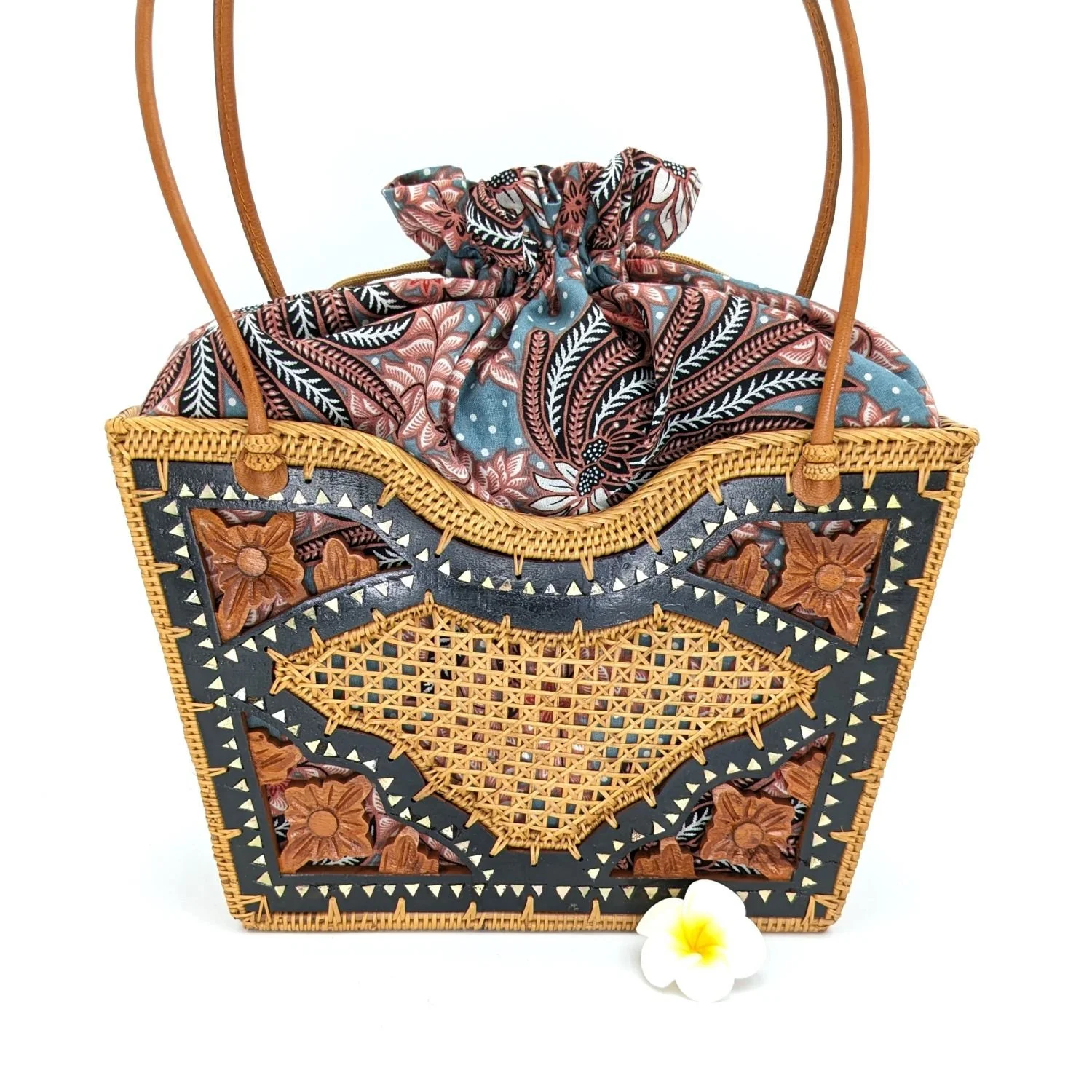 Floral Woods - Handmade Tote Bag Teak Wood.jpg