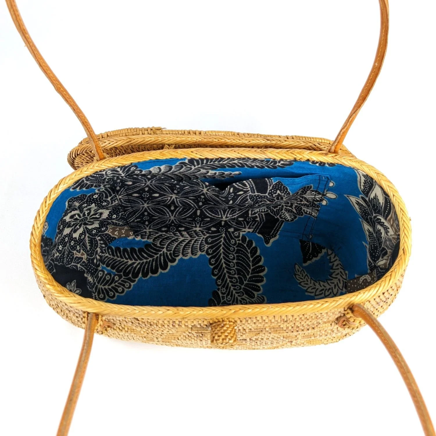 Totally Chic - Woven Wicker Purse Blue.jpg