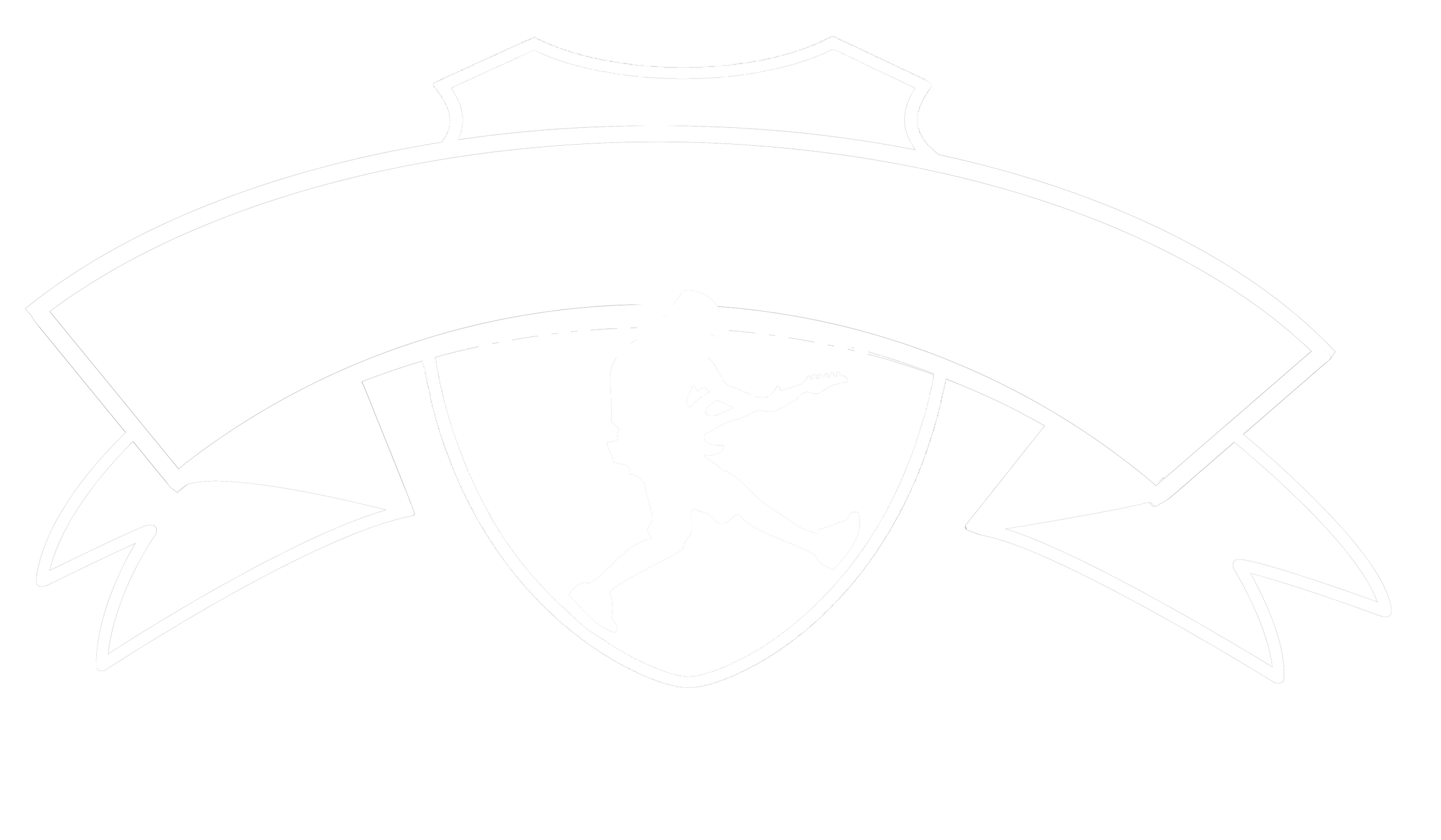 Logo for Arrow Academy of Music featuring a shield with a silhouette of a person climbing a rope on top of piano keys, with a ribbon banner and the text 'Arrow Academy of Music'.