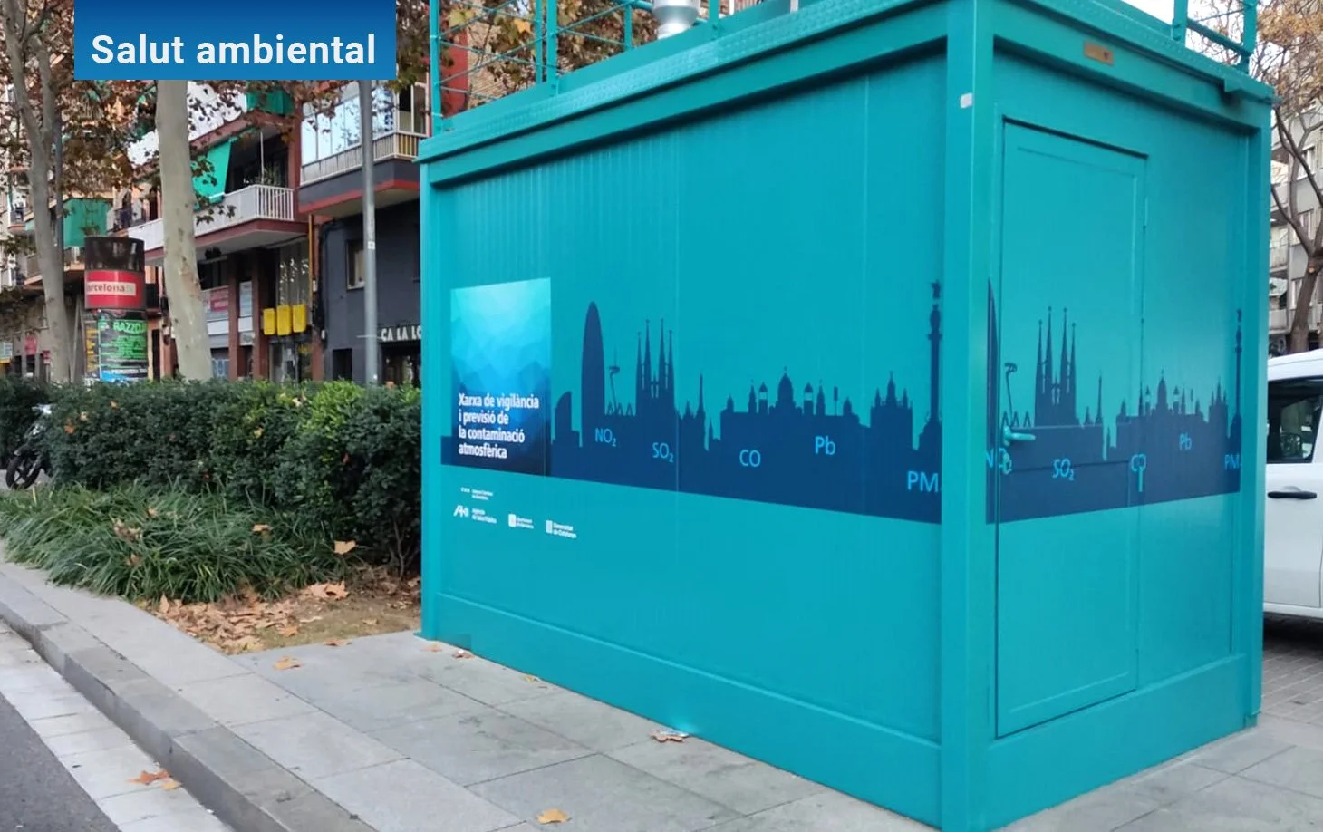 Nova estació de vigilància atmosfèrica a l’avinguda Meridiana (Aj. Barcelona, Generalitat, ASPB)