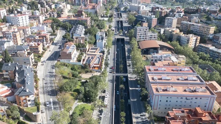 Comencen les obres de cobertura d’un nou tram de la ronda de Dalt (Aj. de Bcn)