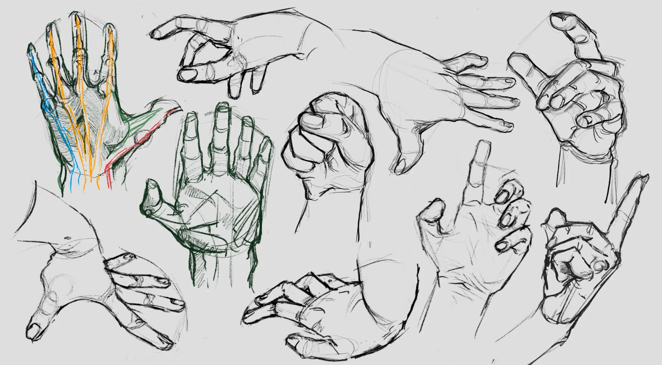 "Hand Studies" Digital-2024
