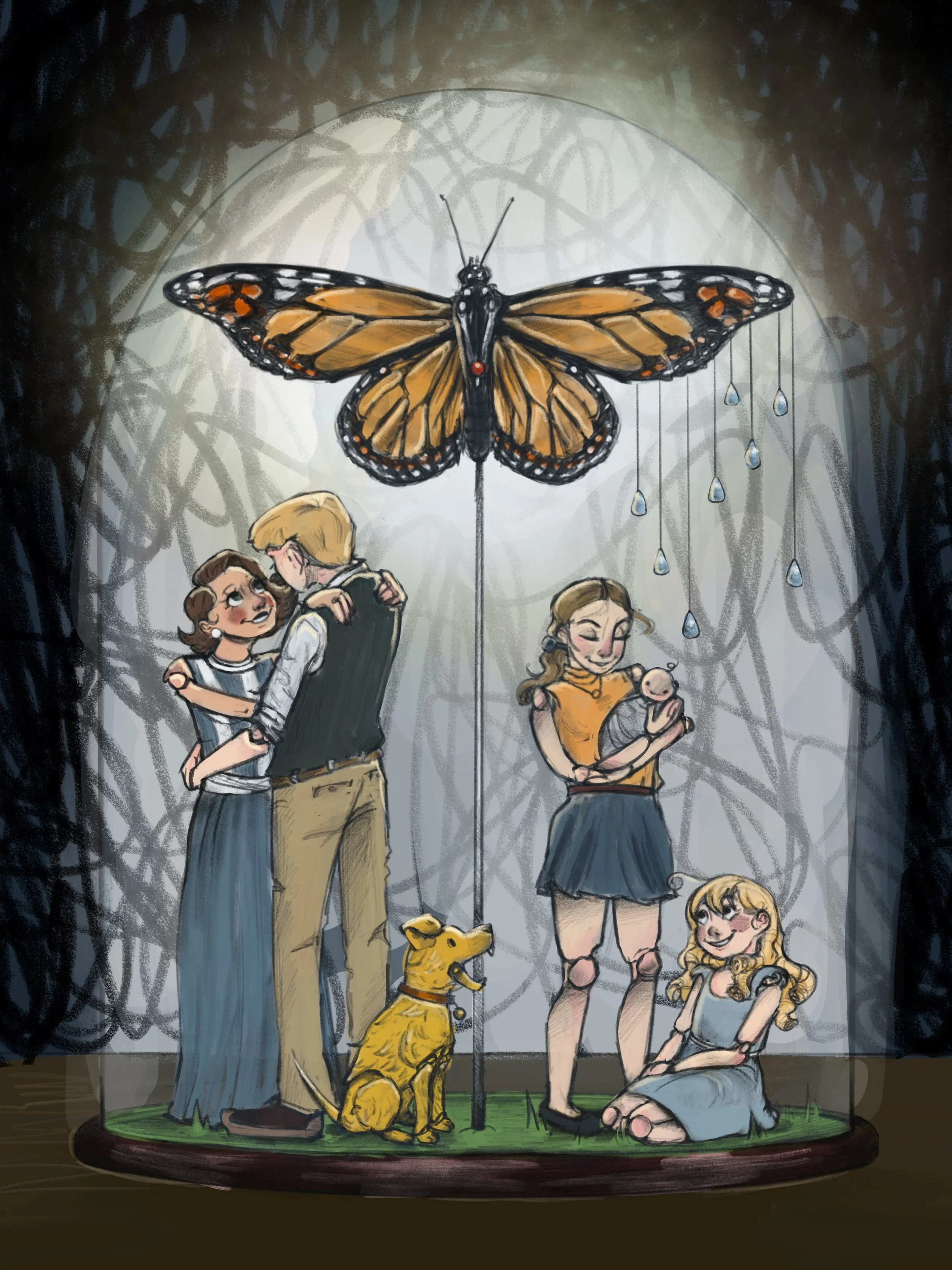 "Life in the Dome" Digital-Narrative Illustration based on Alan Lightman's "Einstein's Dreams"-2025