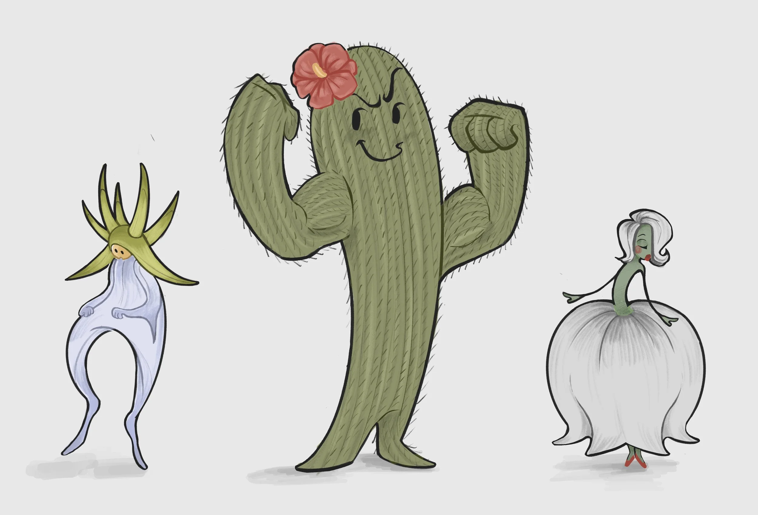 "Plant Character Lineup" Digital-Concept Characters for a Fictional Children's Book-2025