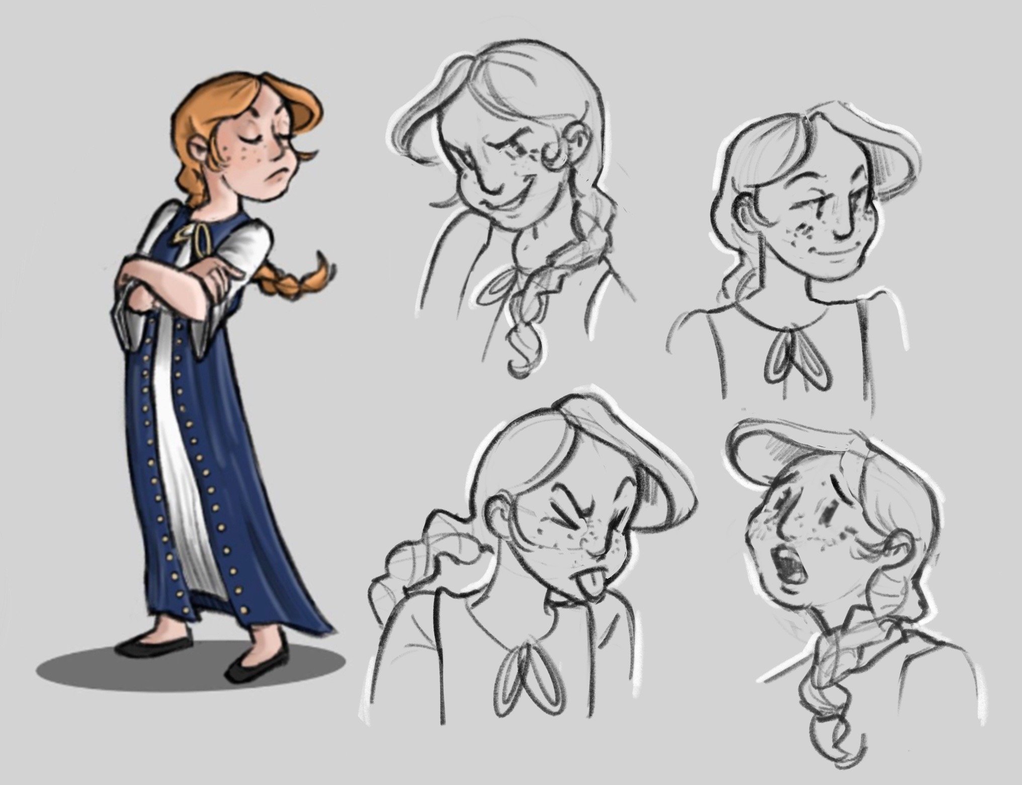 "The Girl Expression Sheet" Digital-2025