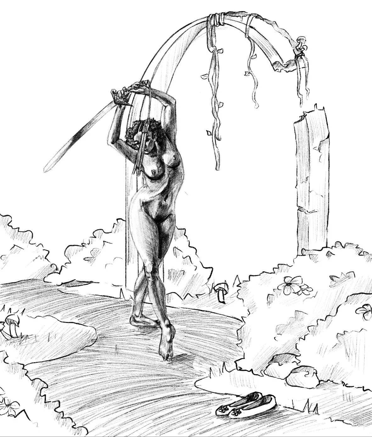 "Female Anatomy in Environment 2" Digital-2024