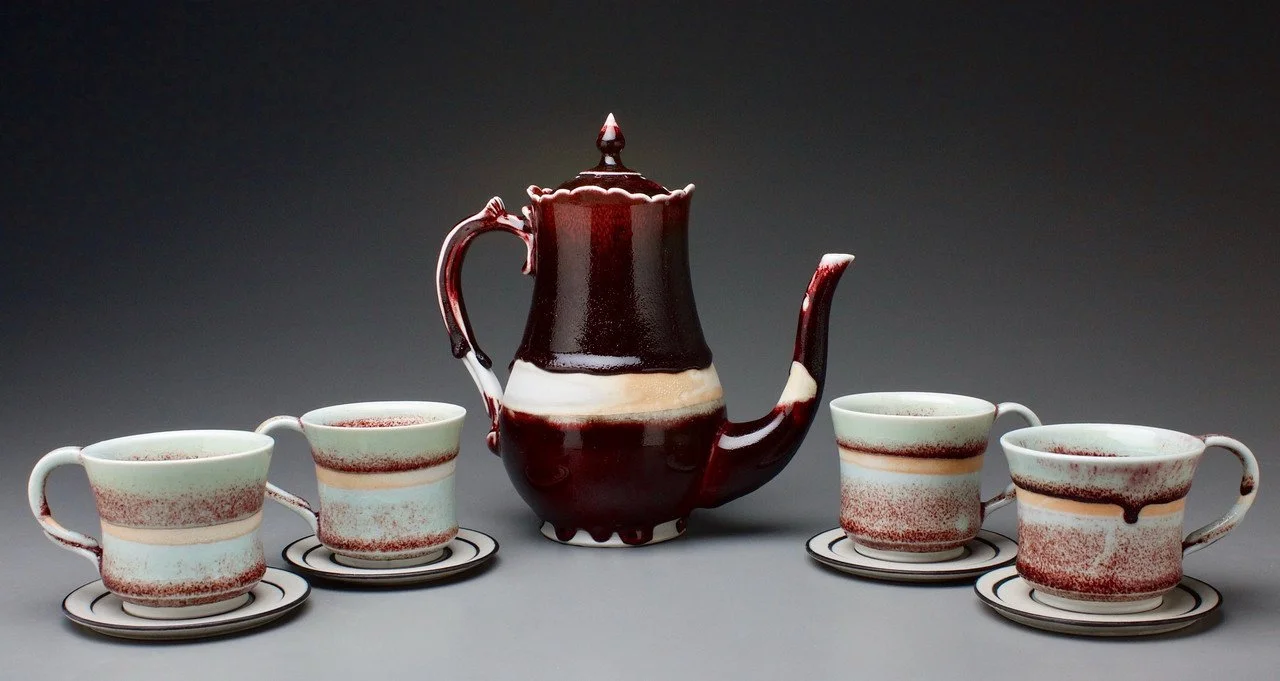 Red Tea Set