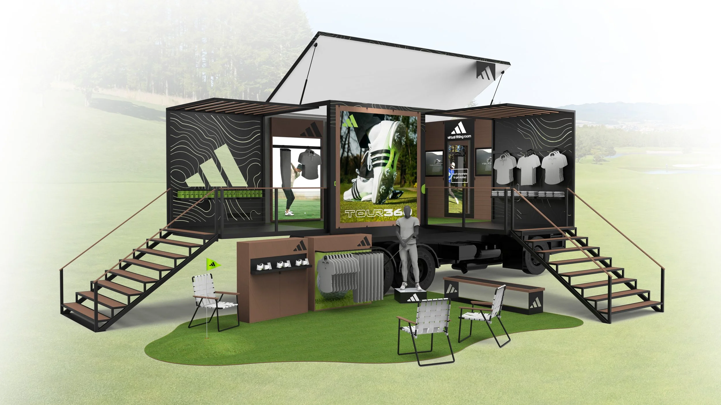 Adidas PGA Tour truck