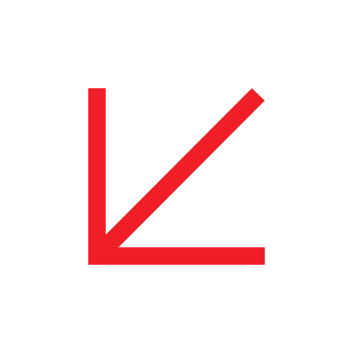 A red arrow pointing down and to the left on a black background.