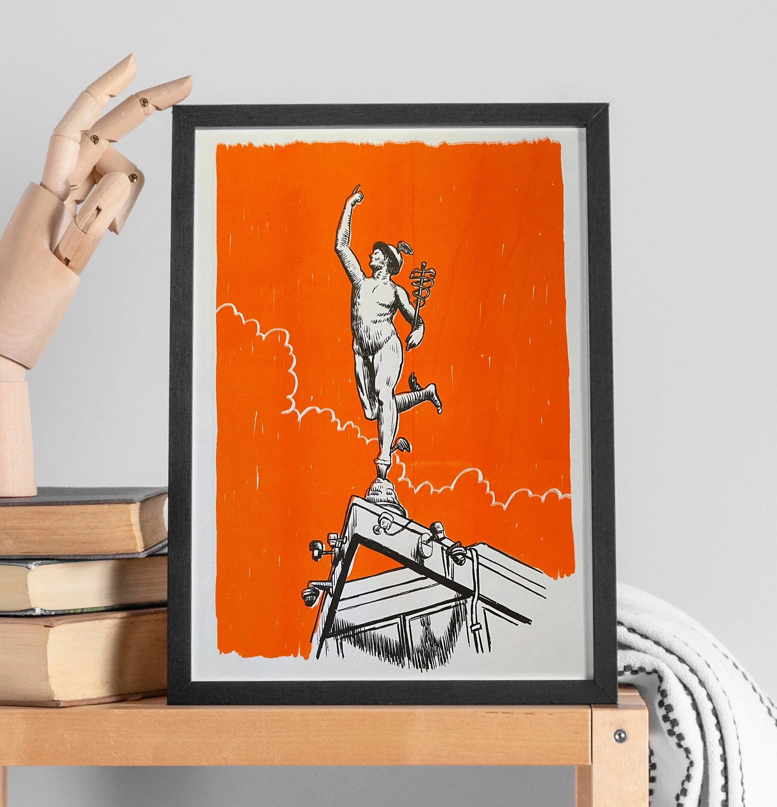 Mercury atop the Mercury Theatre in Colchester