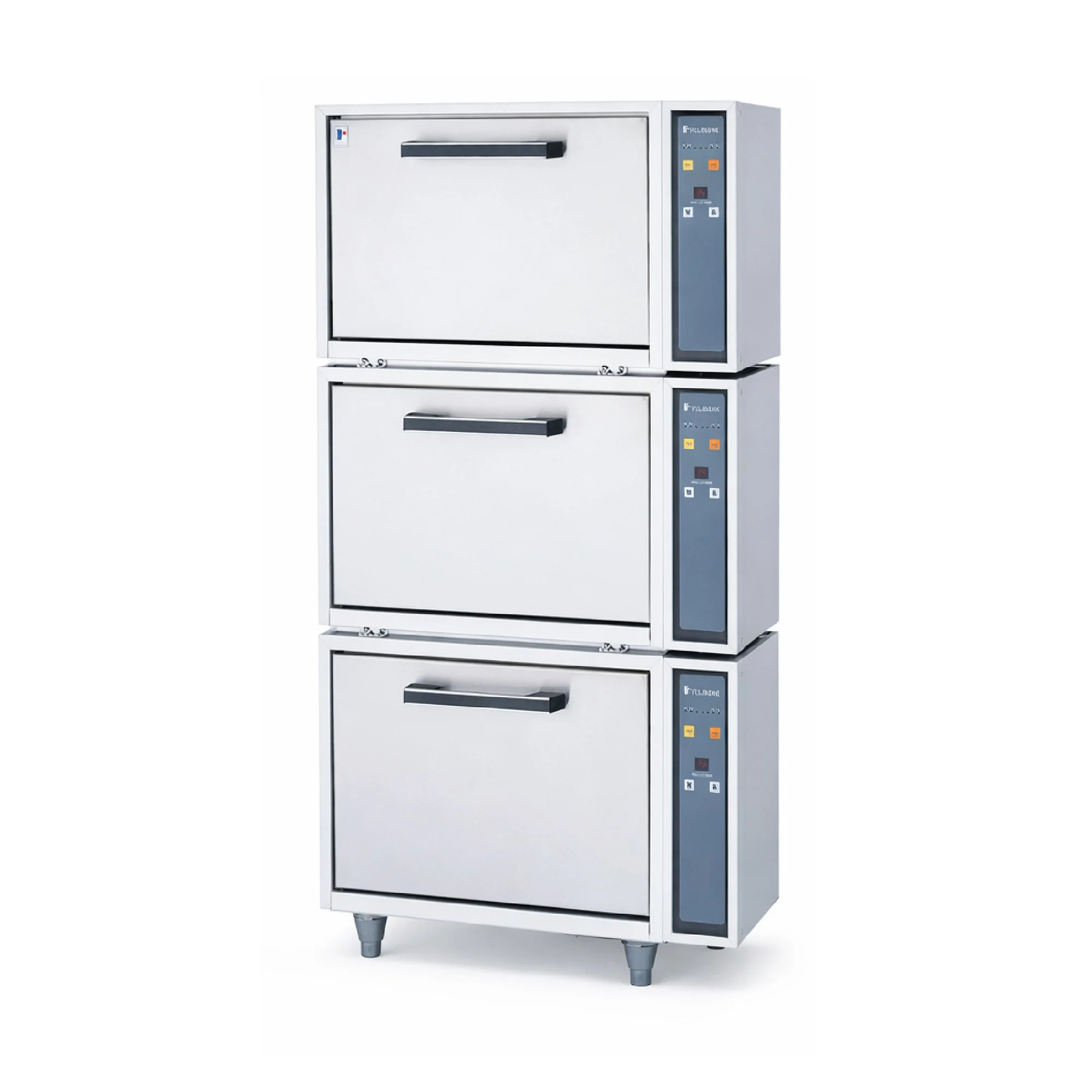 Stacked laboratory ovens or sterilizers with digital controls