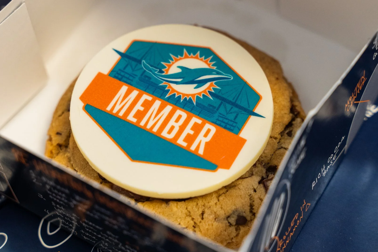 Miami Dolphins custom cookie