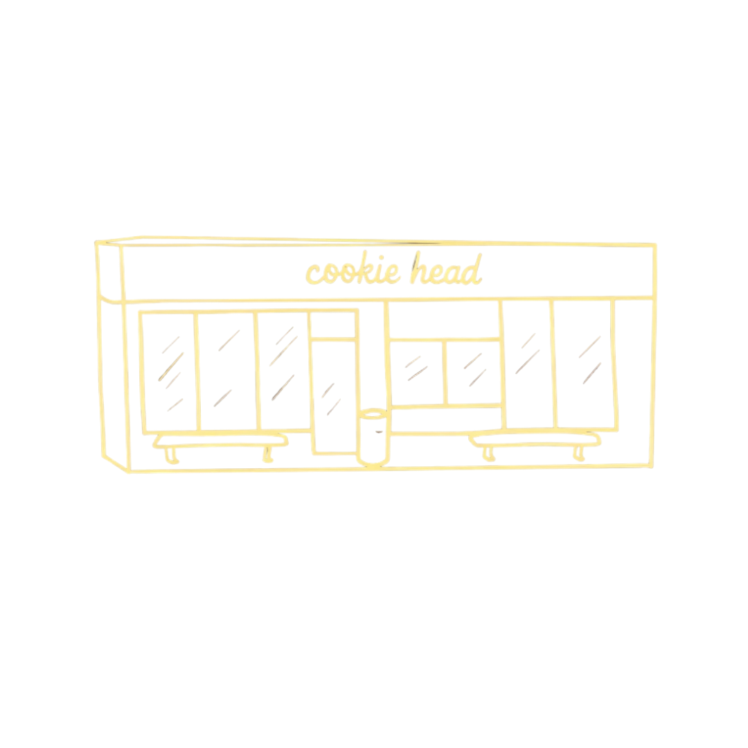 Storefront of a bakery named Cookie Head.