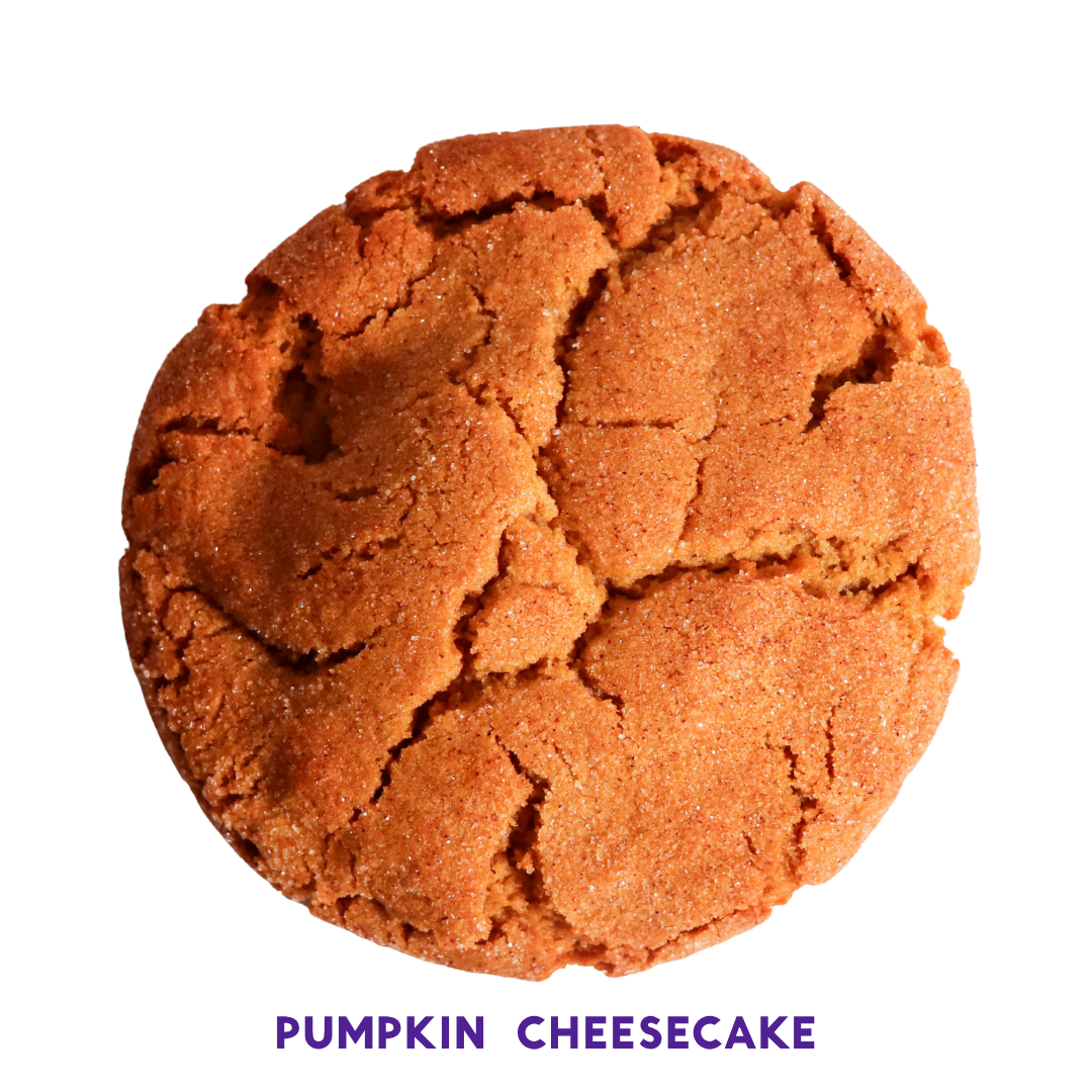Close-up of a chocolate chip cookie with a cracked surface.
