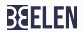 Logo with the word BELEN in stylized blue and white text.