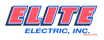 Logo of Elite Electric, Inc. with stylized text 'ELITE' in red and blue, and 'ELECTRIC, INC.' beneath, with 'Since 1978' in red at the bottom.