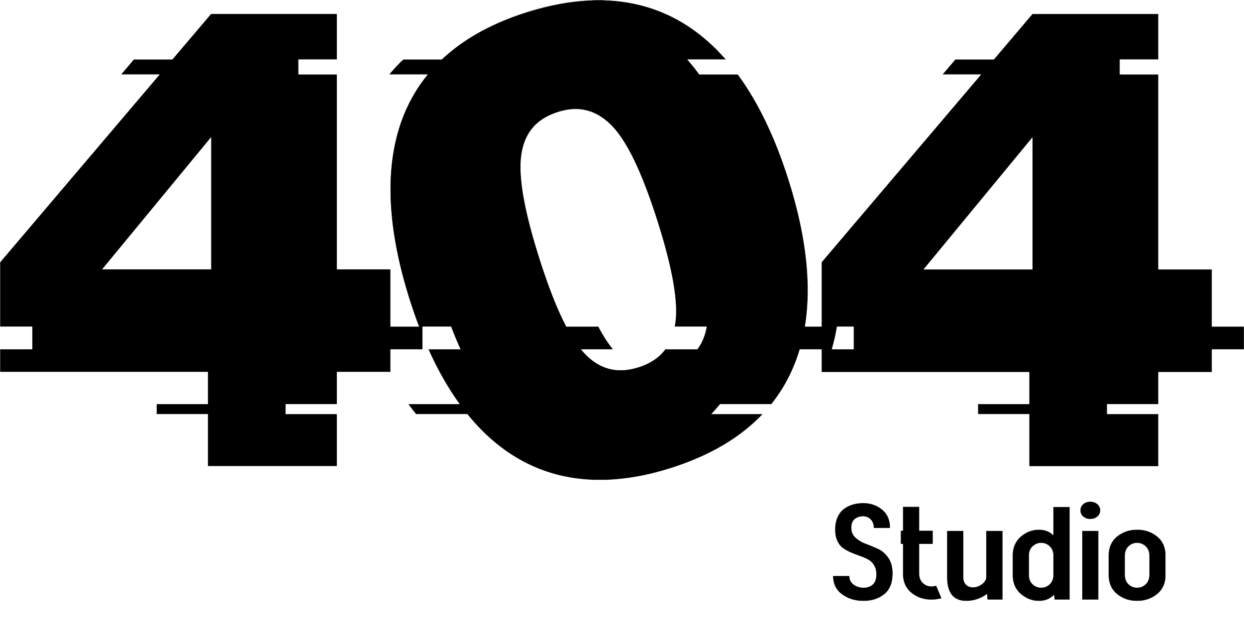 Outline of the numbers 4, 0, and 4 with a large zero in the middle, with the word "Studio" underneath, all in a digital clock style.