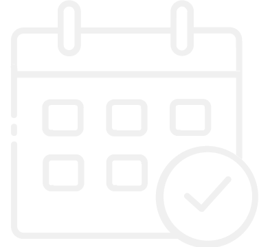 Calendar icon with a checkmark in a circle
