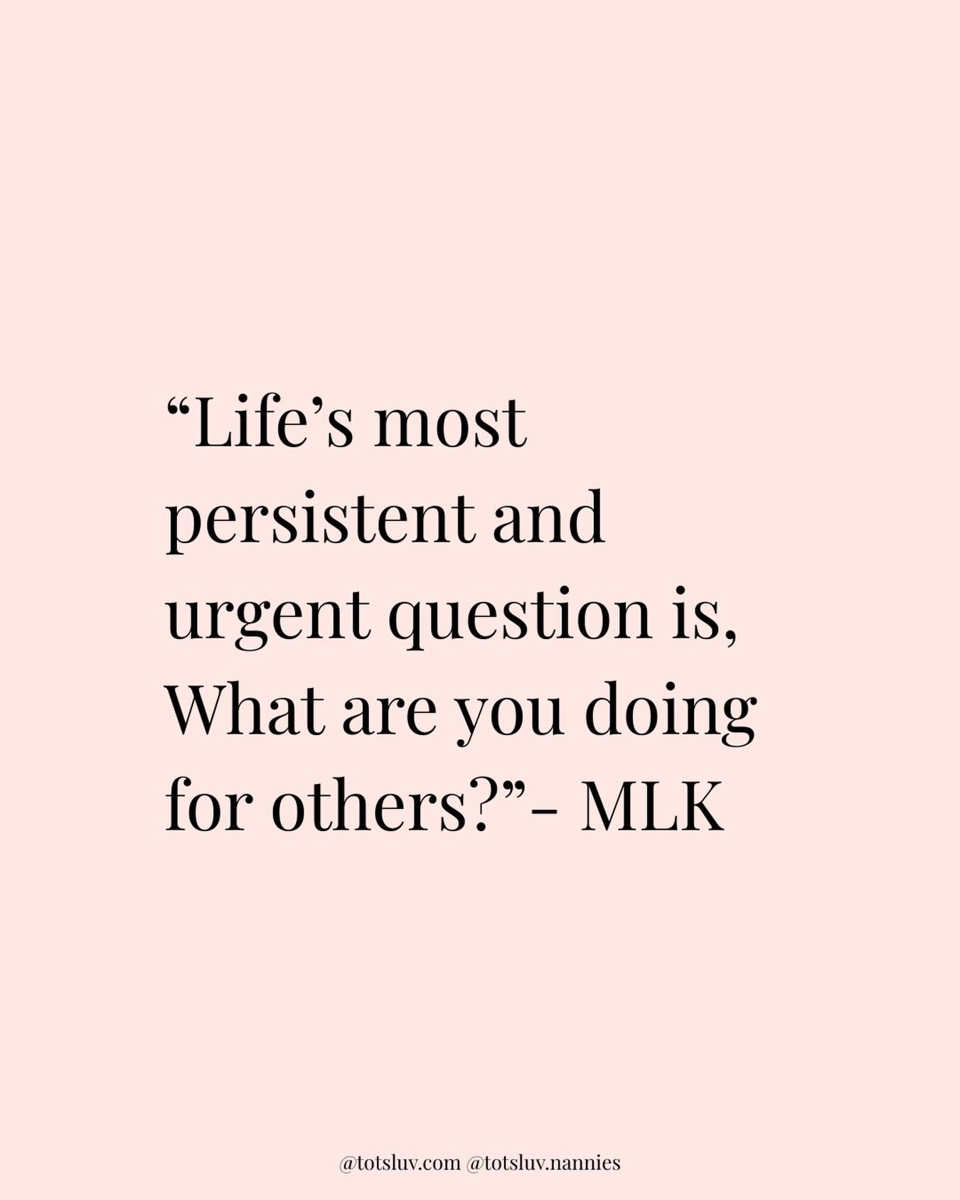 On MLK Day, we&rsquo;re reminded that service often lives in the quiet moments. In nanny care, it&rsquo;s showing up with patience, building trust, and creating safe, loving spaces where children can simply be children. 🤍

Honoring Dr. King&rsquo;s 
