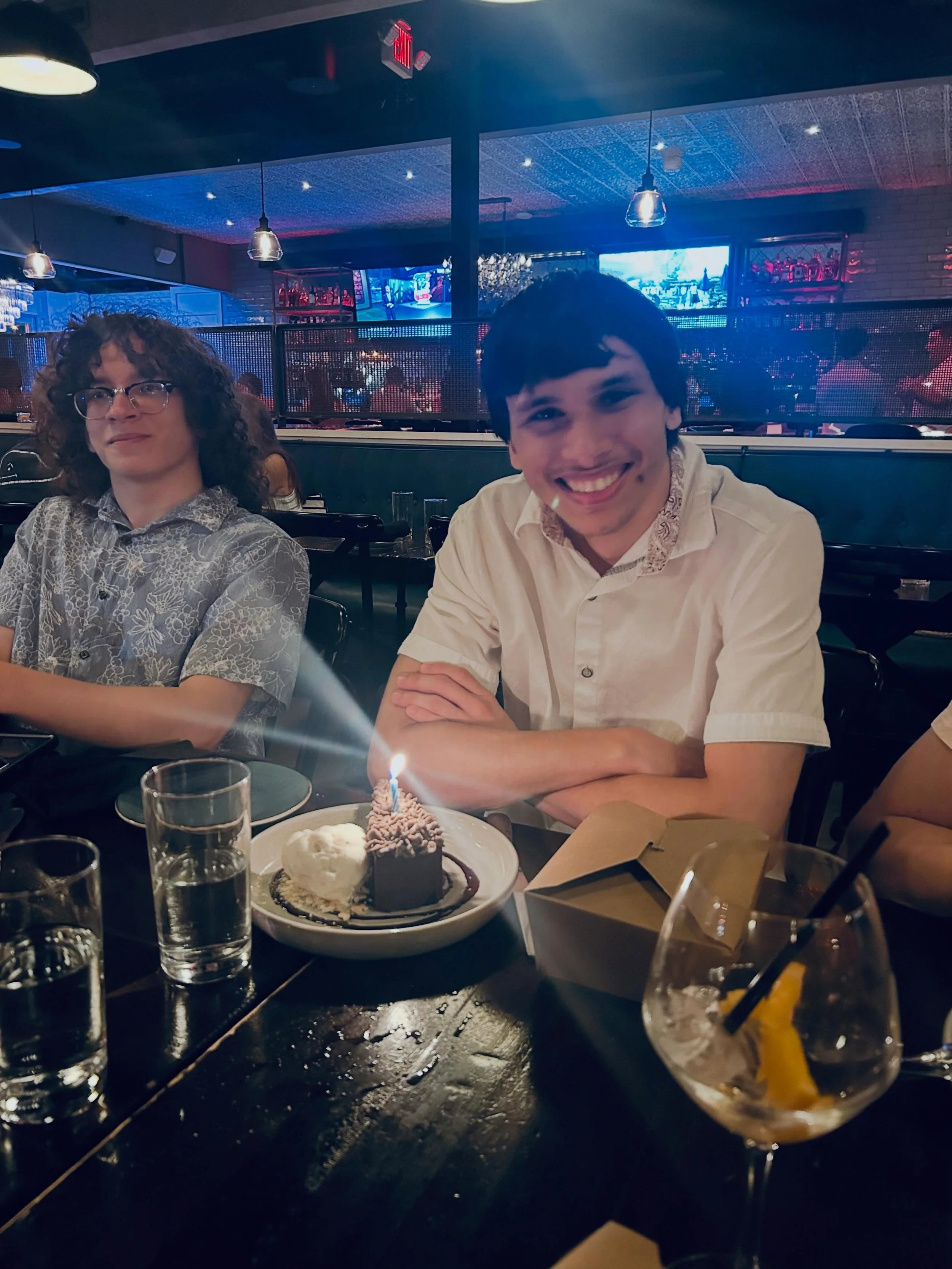 Celebrated Albi&rsquo;s 21st tonight with pasta, Aperol Spritzes, and lots of laughs. 🥂🍊🎂 @bizuink813 @albizu3000 @eatforbici