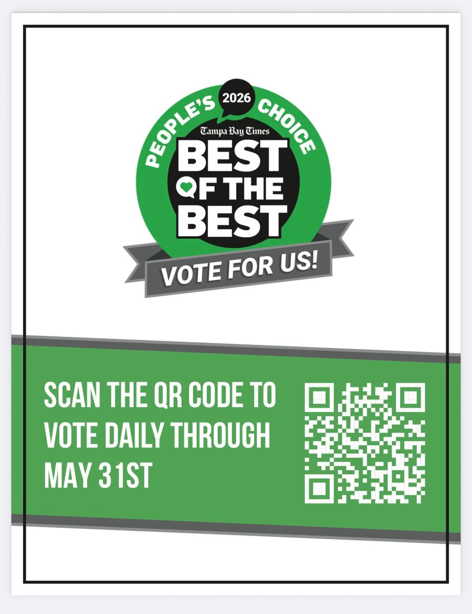 We&rsquo;re so grateful to be nominated for Tampa Bay Times Best of the Best 2026. ❤️ @totsluv.nannies 

Voting is officially open through May 31st and you can vote daily!

To vote:
&bull; Tap the link below
&bull; Click &ldquo;Schools/Daycare&rdquo;