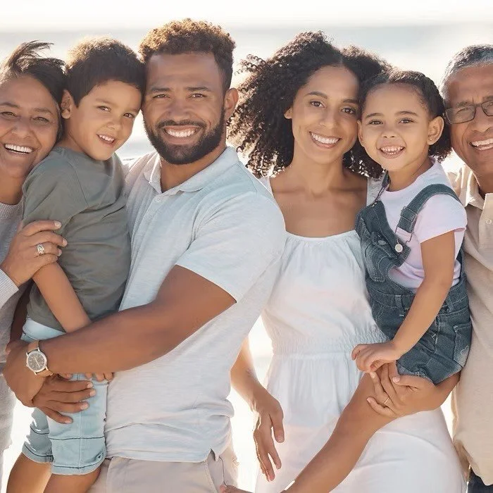 Smiling family enjoying peace of mind with personalized nanny placement and Florida childcare services in Tampa