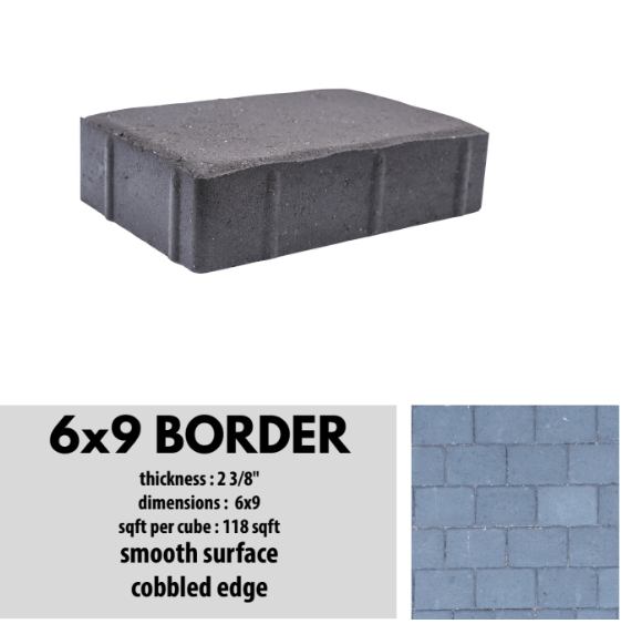6x9 Border Pavers – Manufactured by Premier Hardscape