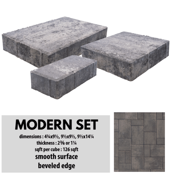 Modern Set Pavers – Manufactured by Premier Hardscape