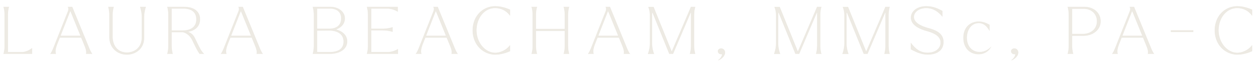 Text displaying the name 'Laura Beacham, MMSc, PA-C' in white font on a black background.