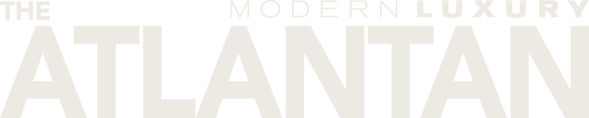 Text saying "The Modern Luxury Atlanta" in large, light-colored font.