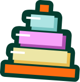 Stack of colorful books