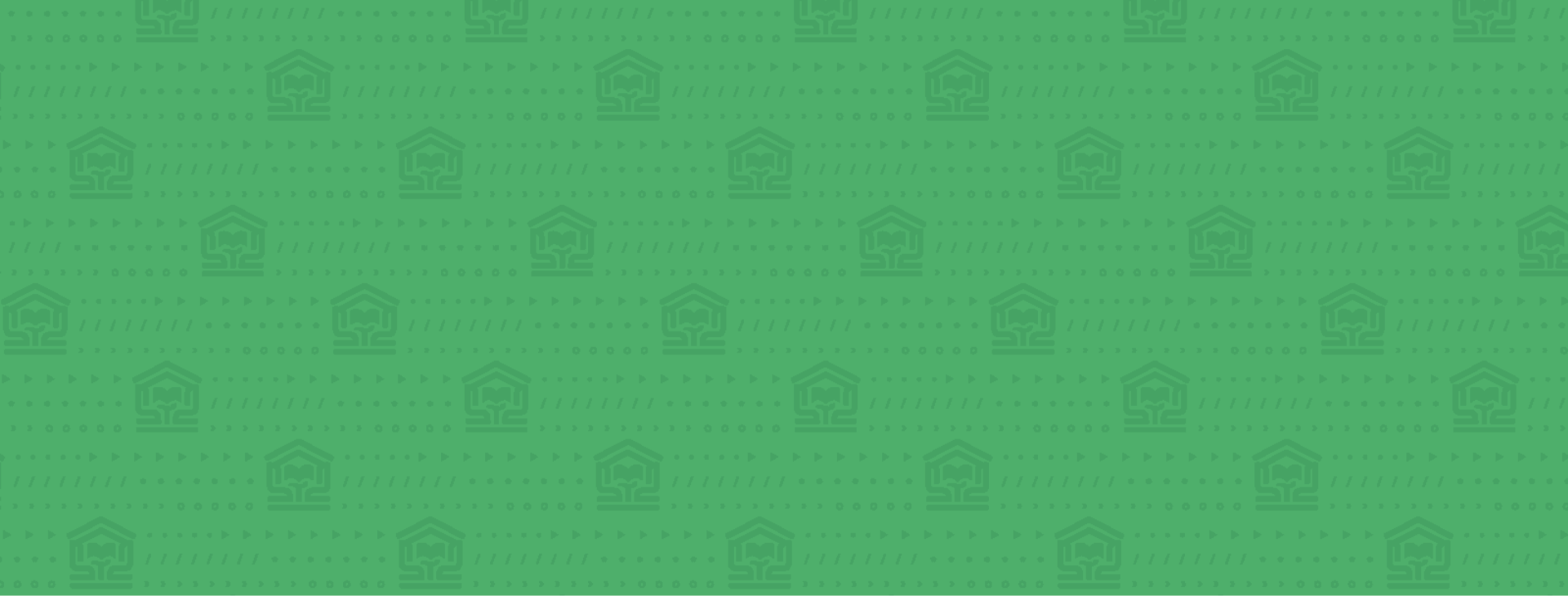 This is a blank, patterned green background with small, darker green icons of a house with a tree inside, repeating uniformly.