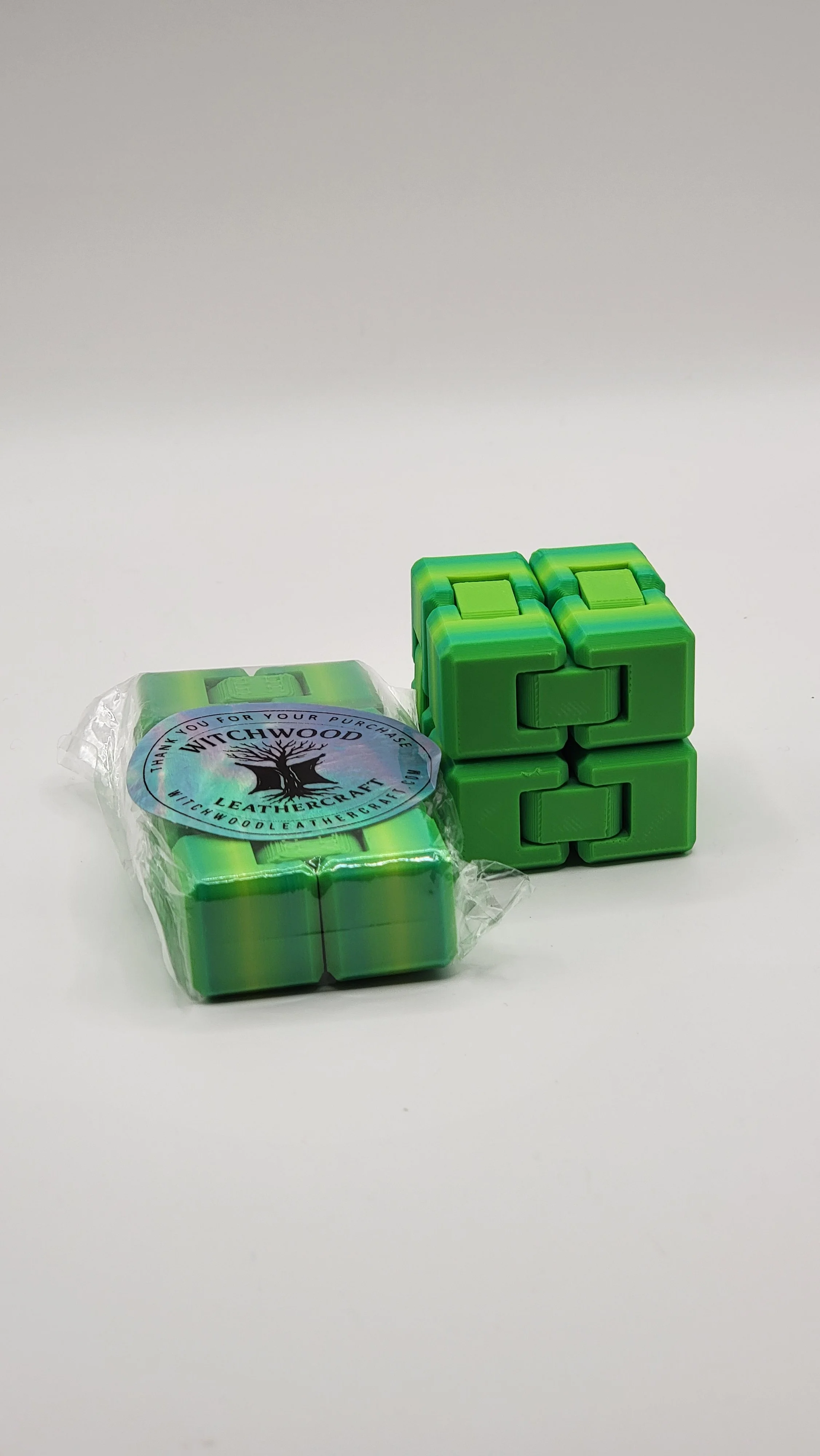 Lime Infinity Cube Fidget – Endless Motion