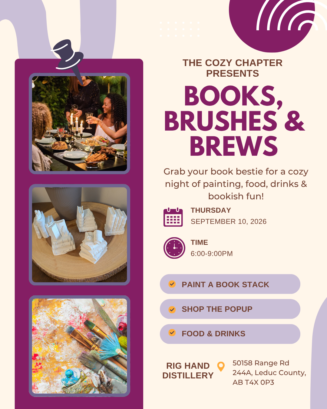 📚 Books, Brushes & Brews