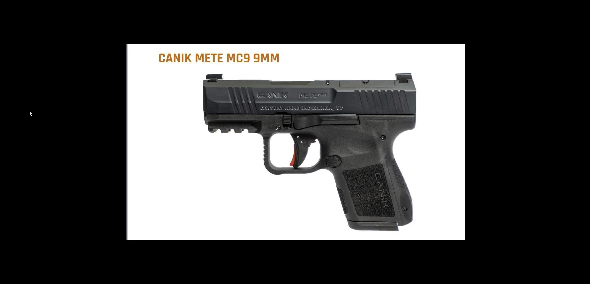 Canik Mete MC9 9mm Optics Ready Pistol – Compact Concealed Carry Handgun (10rd CA Compliant)  $359
