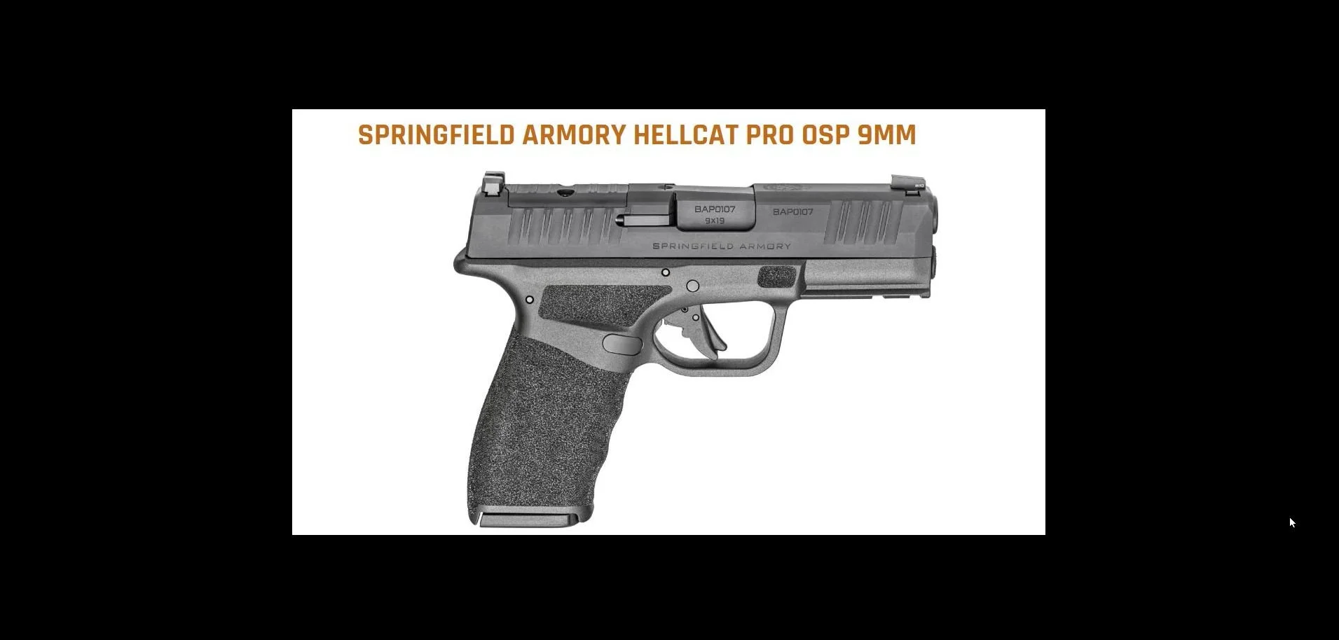 Springfield Armory Hellcat Pro OSP 9mm – Optics Ready Concealed Carry Pistol (10rd) $539