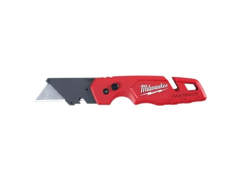 Milwaukee FASTBACK Folding Utility Knife with Blade Storage w\5 blades- used